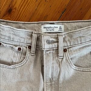 Abercrombie & Fitch Light Tan Ultra High Rise Jeans
